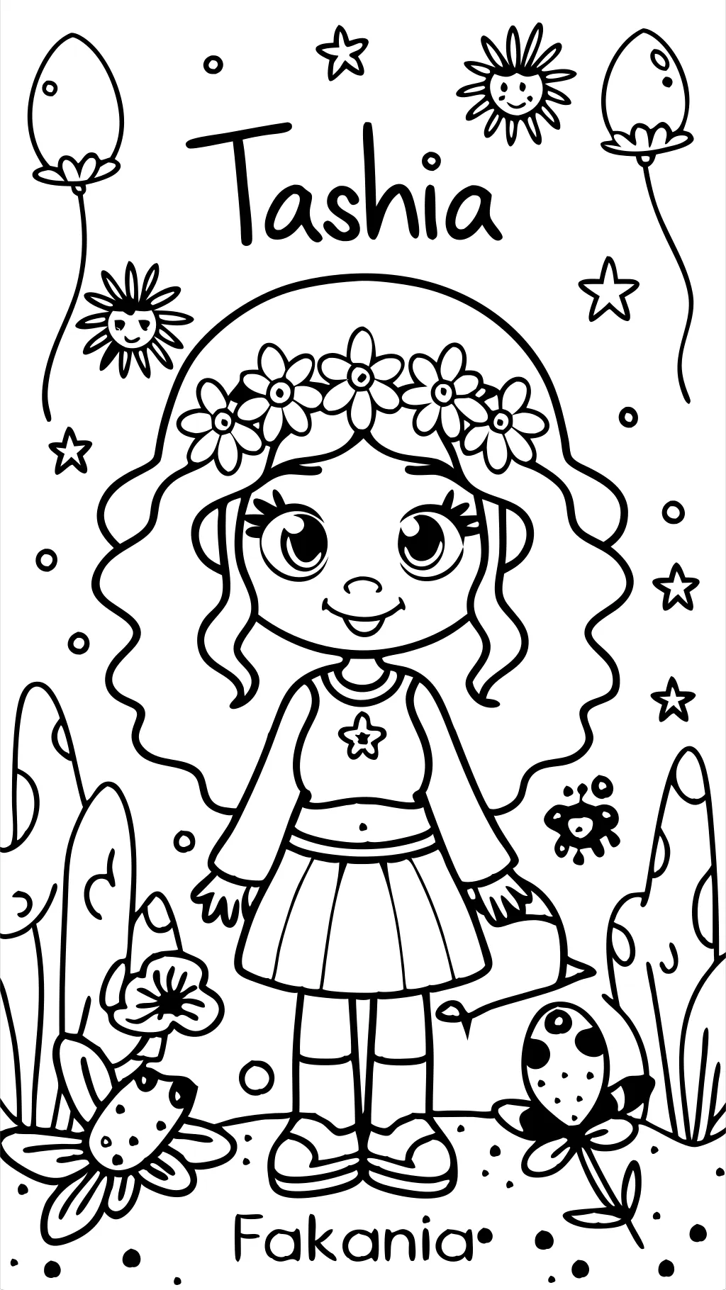 coloriage de tashia